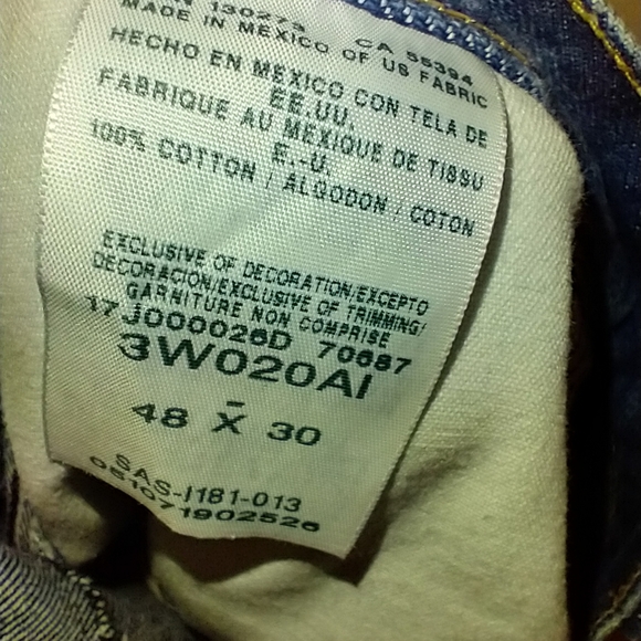 Wrangler Riggs Workswear Blue Carpenter Denim Jeans Men's sz 48x30. - Picture 6 of 9